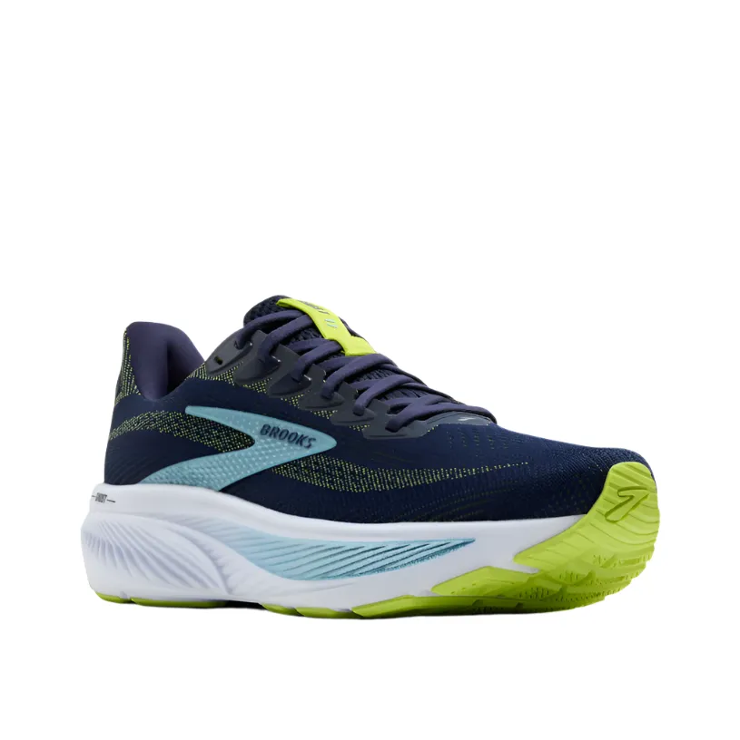 Microfiber Layering running for relaxation shoes Brooks Mens Trainer Ghost 17 Peacoat/Lime/Blue