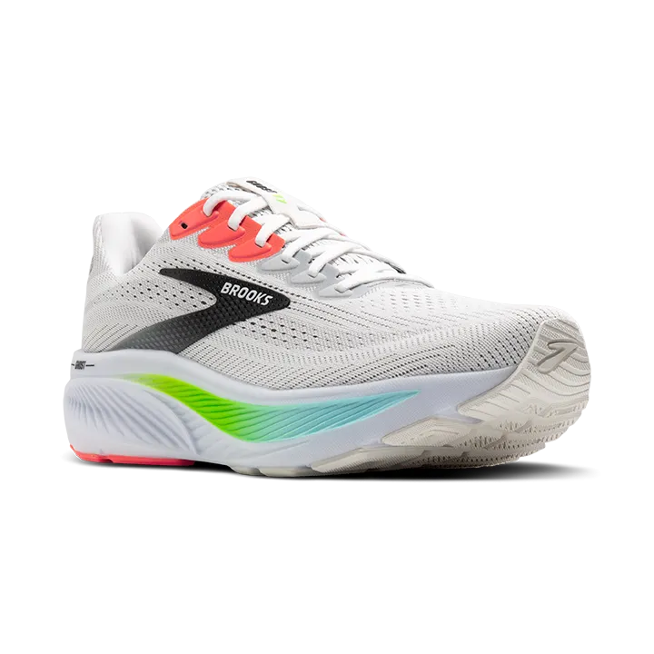 Tensile Weave Upper Recommended item Brooks Mens Trainer Ghost 17 White/Pink Clay/Gecko