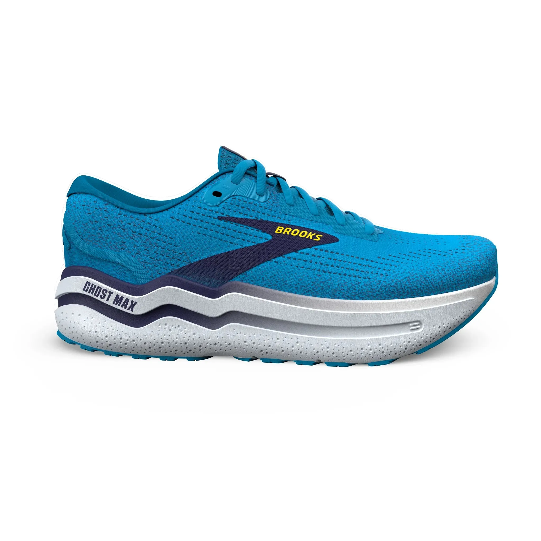 Energy Return Midsole soft - touch - comfortability shoes Brooks Mens Trainer Ghost Max 2 Bonnie Blue/Blue Ribbon/Yellow