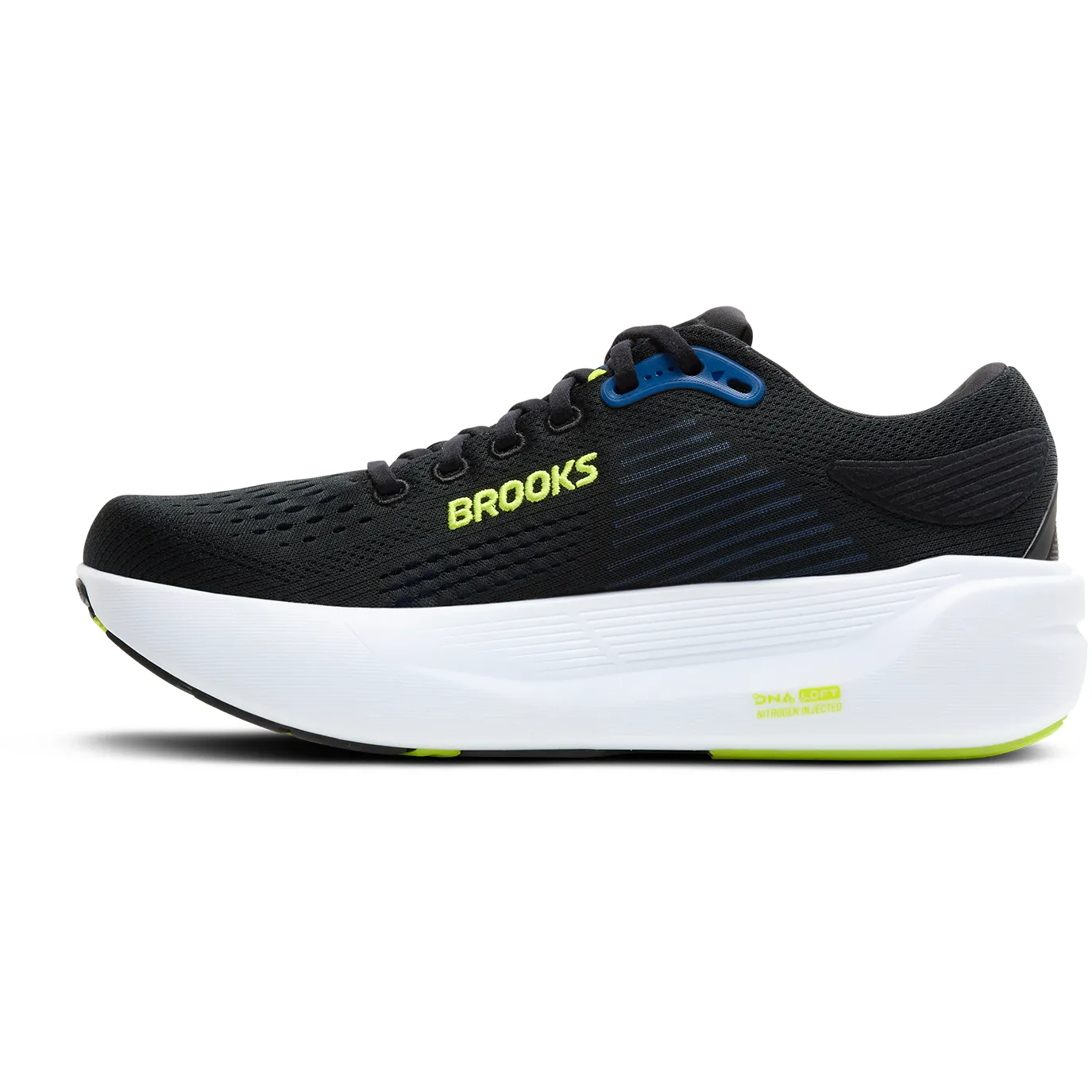 Brooks Mens Trainer Ghost Max 3 Black/Navy/Acid Lime anaerobic shoes