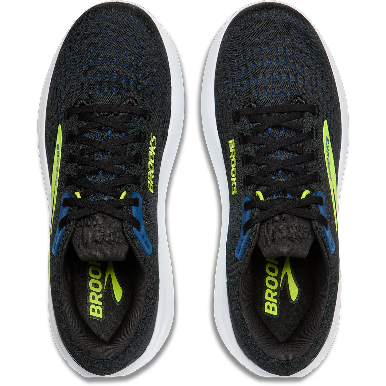 shock - absorbing shoes Cushioned Midsole Brooks Mens Trainer Ghost Max 3 Black/Navy/Acid Lime