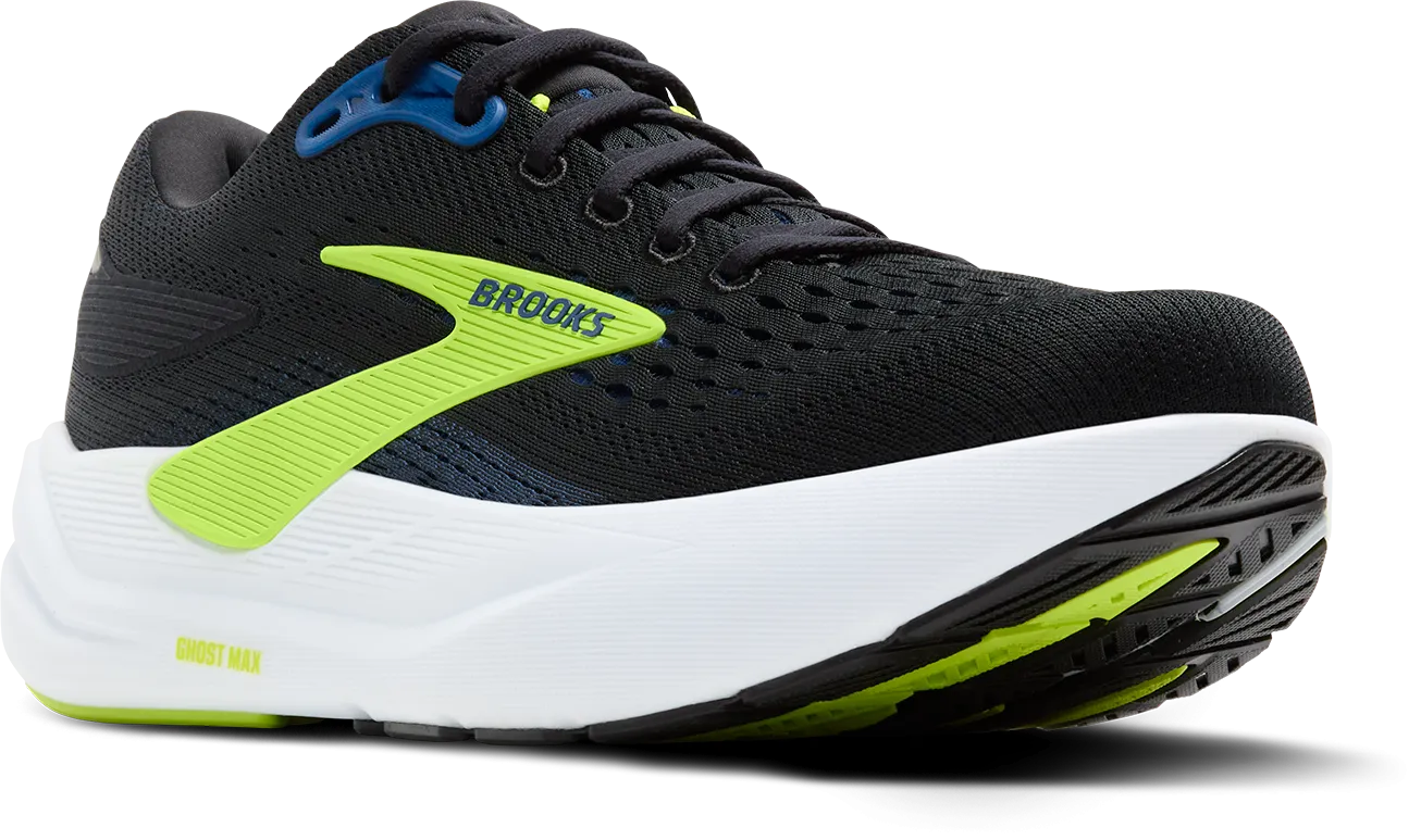 Brooks Mens Trainer Ghost Max 3 Black/Navy/Acid Lime road running shoes Running - companion