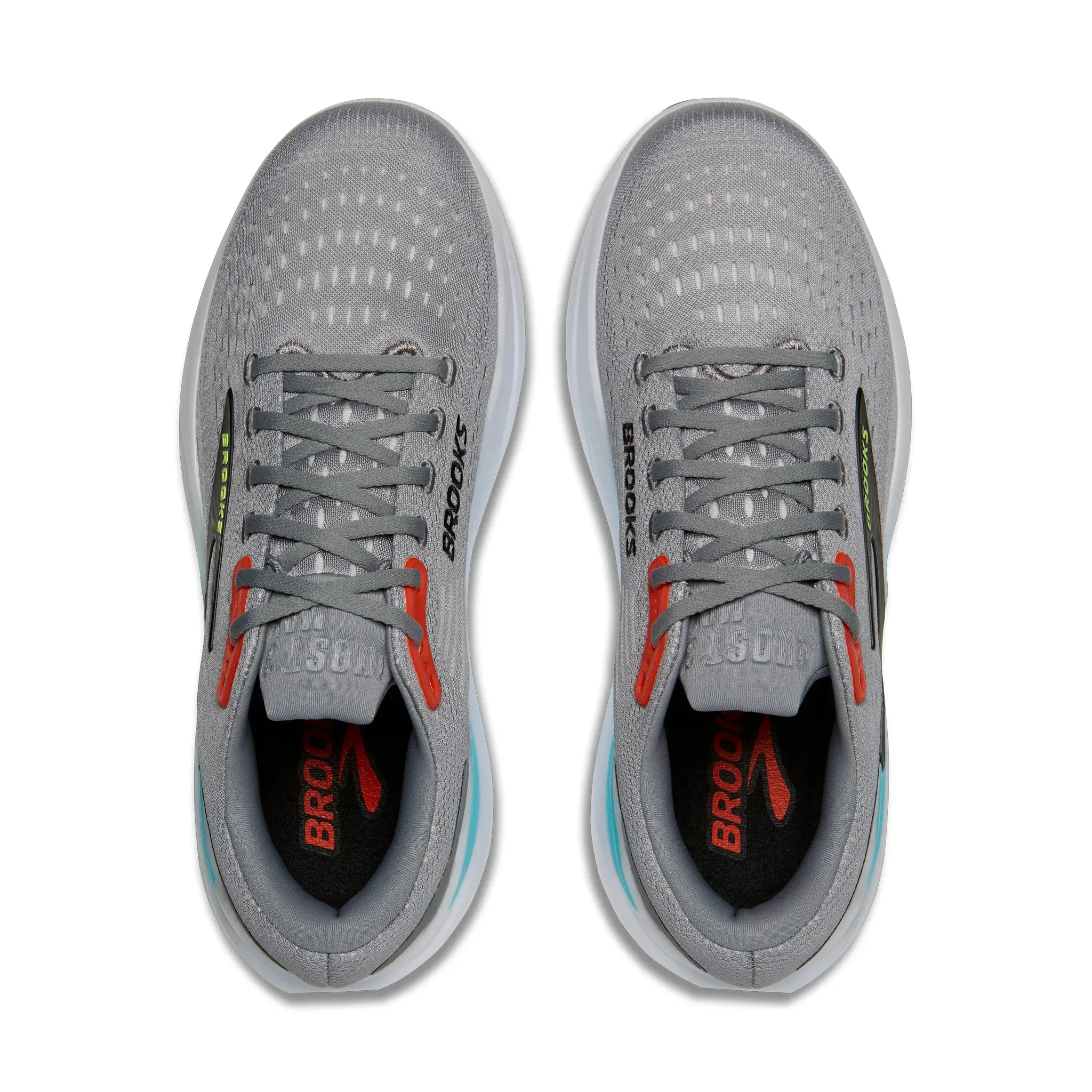 removable insole shoes Brooks Mens Trainer Ghost Max 3 Primer Grey/Antarctica/Red