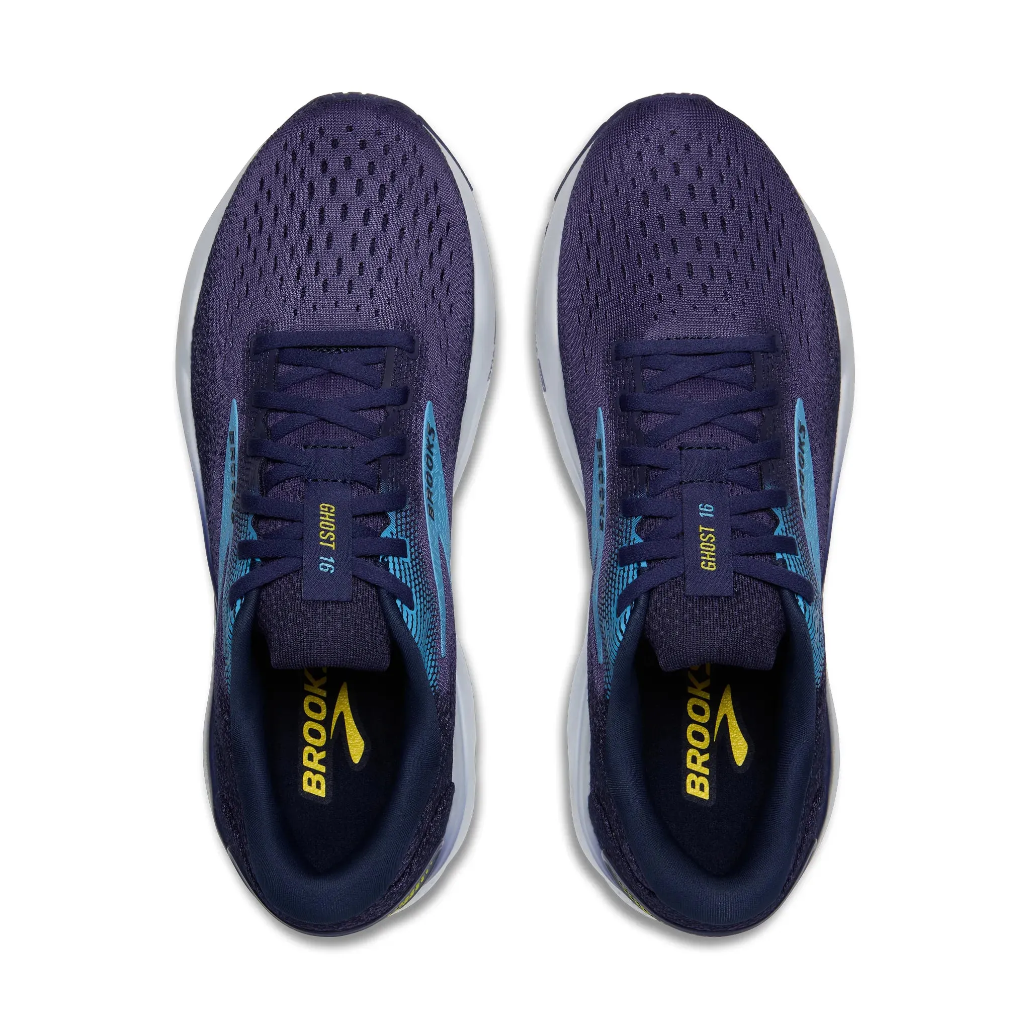 Brooks Mens Trainer Glycerin 22 Black/Cobalt/Neo Yellow romance - themed running option Ergonomic Heel Lock