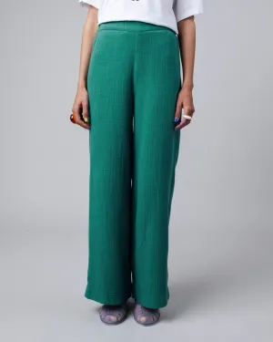 anti slip grip Bubble Wide Leg Pants Green