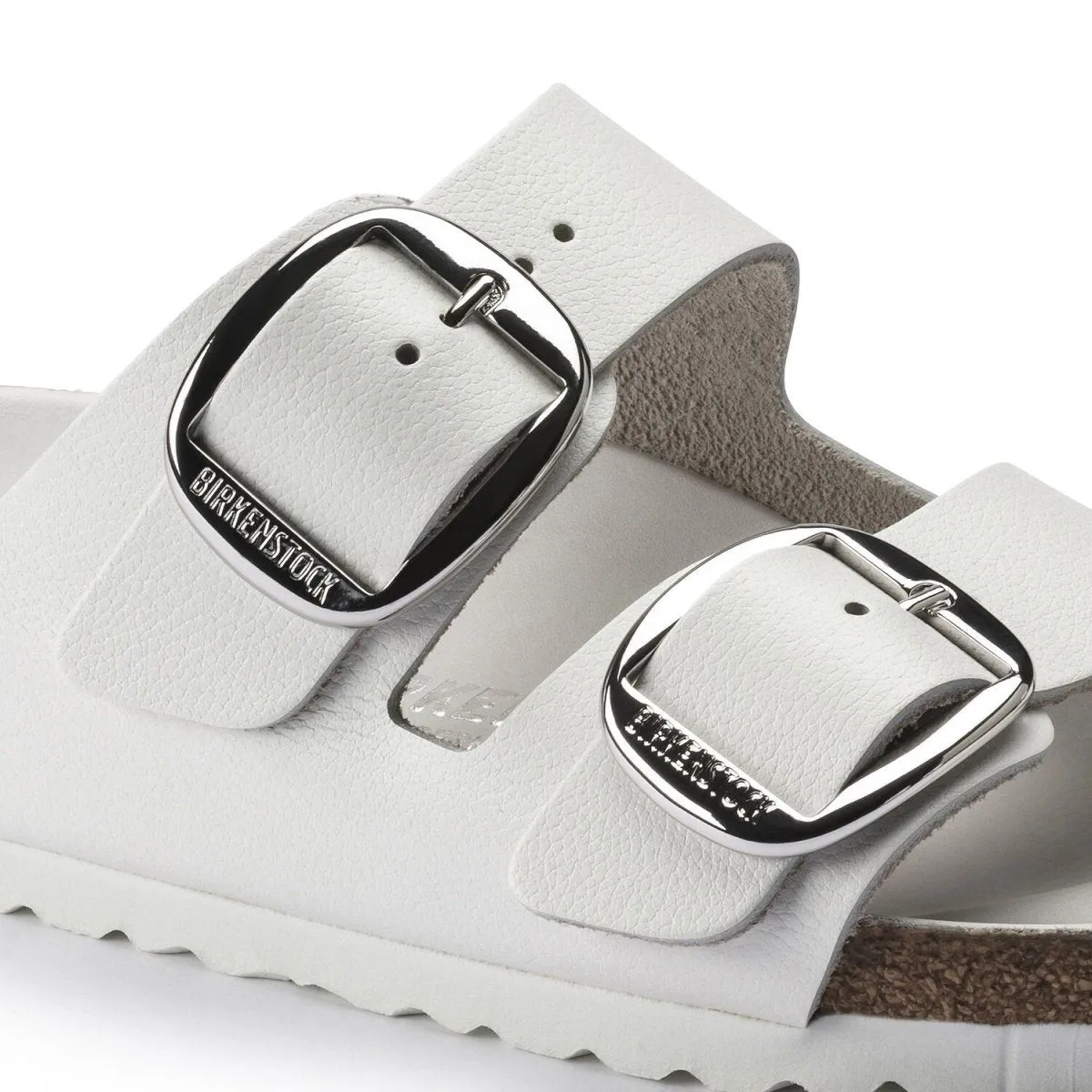 Birkenstock Women's Arizona Big Buckle White Leather Beach Path