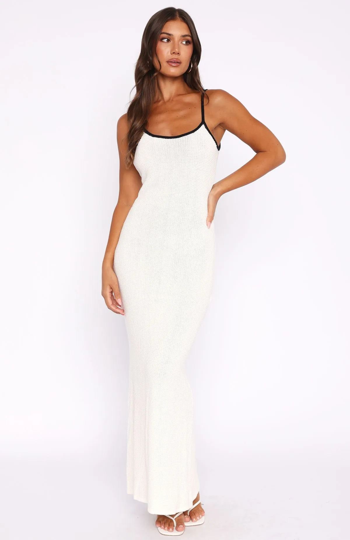 Came A Long Way Crochet Maxi Dress White Trendy pick Smart Layer Wear