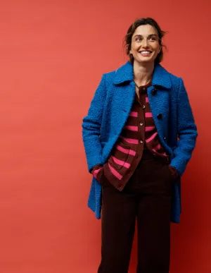 Carlisle Textured Coat-Cobalt Blue Crisp Clean Fit