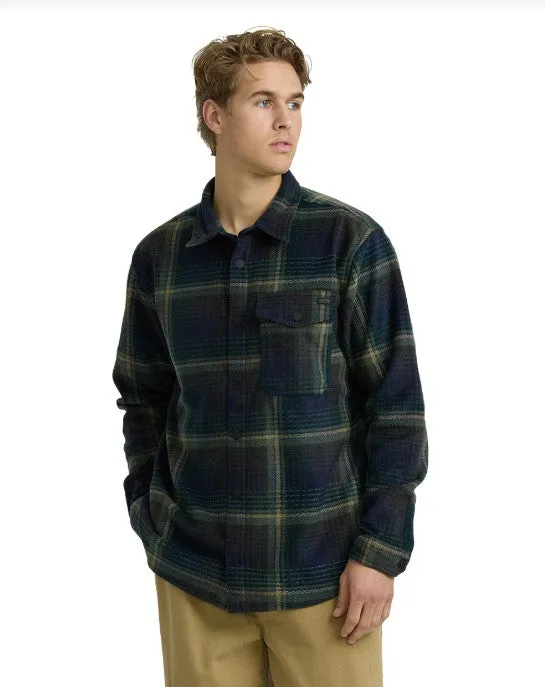 Heathered Texture Billabong Mens Shirt Furnace Long Sleeve Flannel
