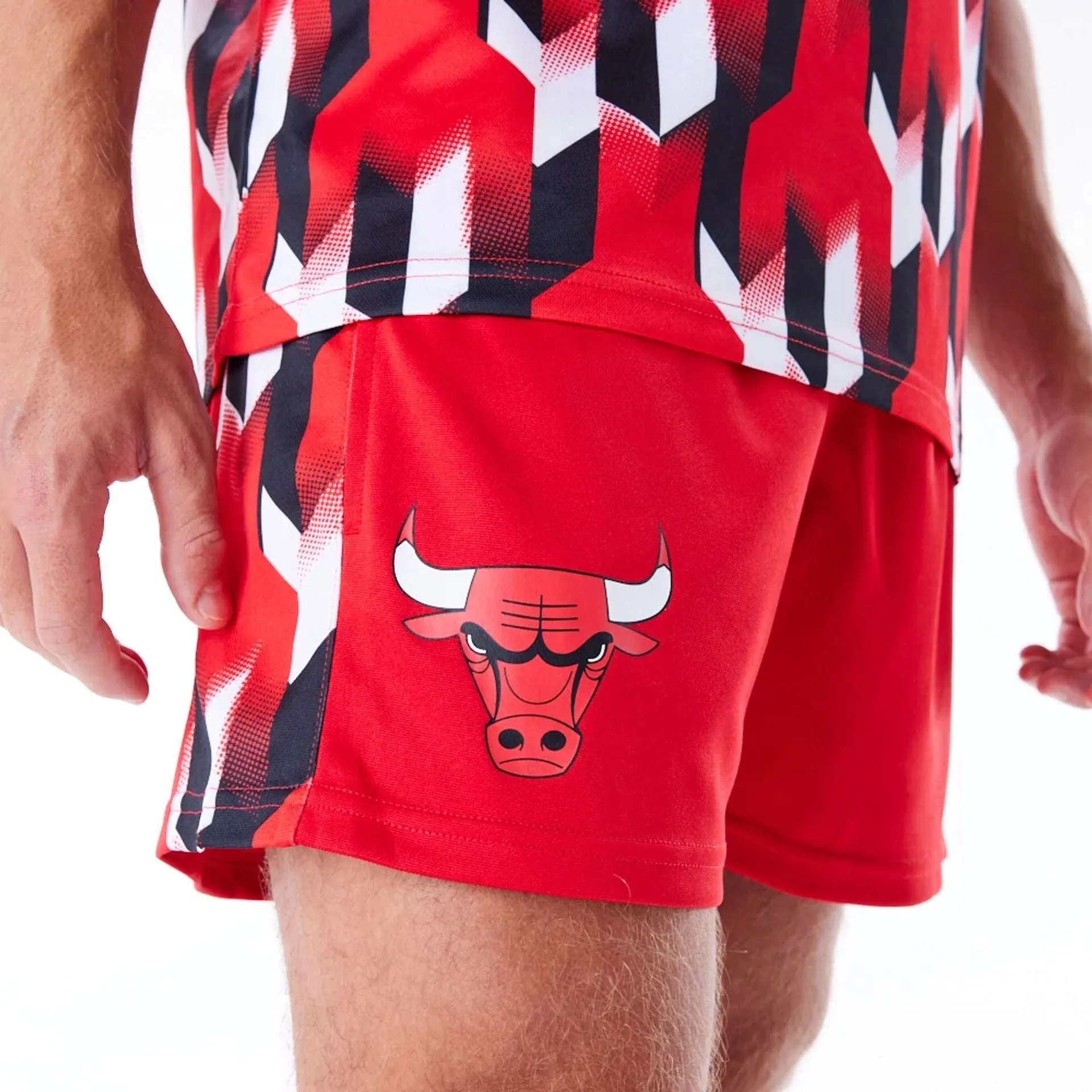 Chicago Bulls NBA Soccer Red Short Shorts Light Motion Fit