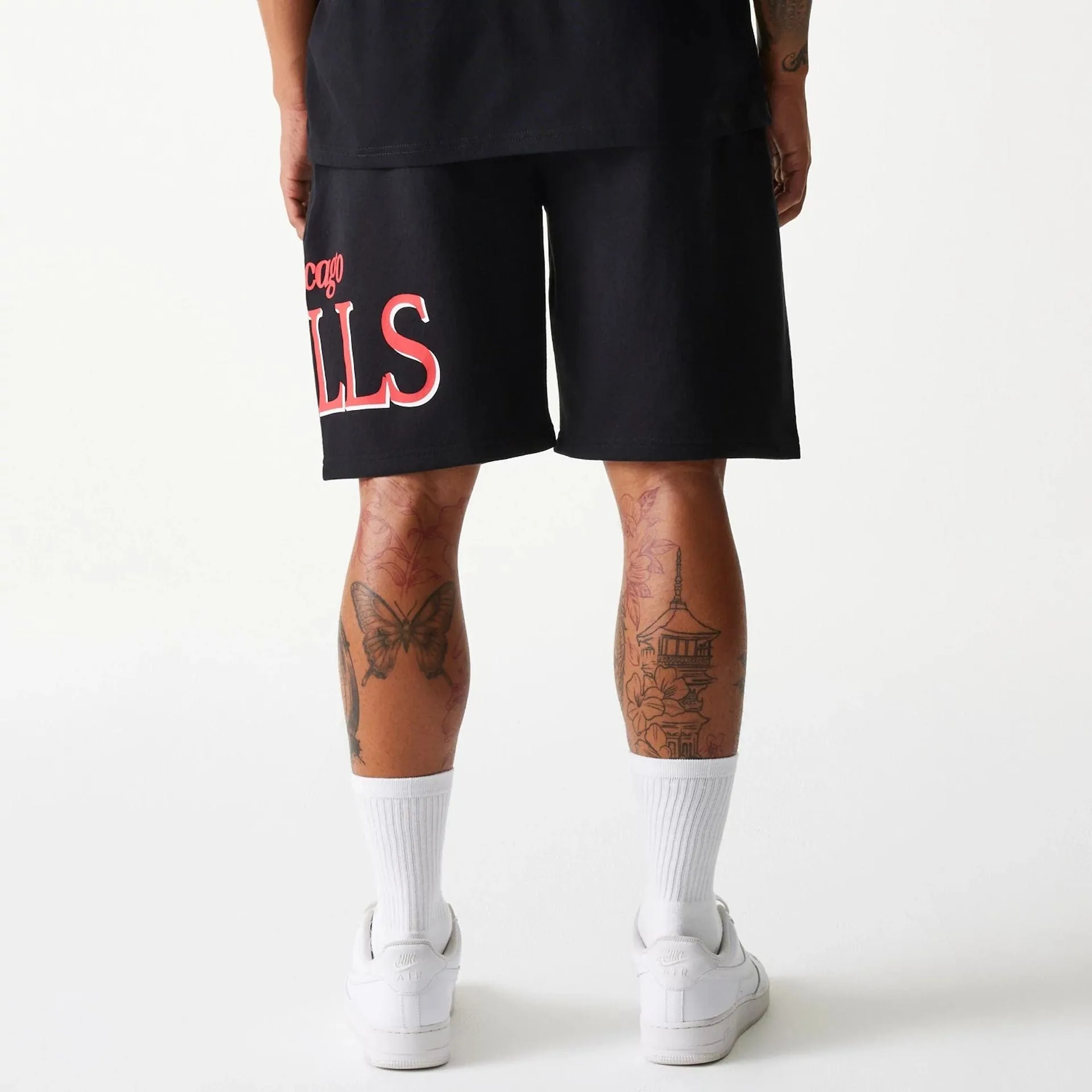 Chicago Bulls NBA Team Graphic Black Shorts Casual Flex Fit
