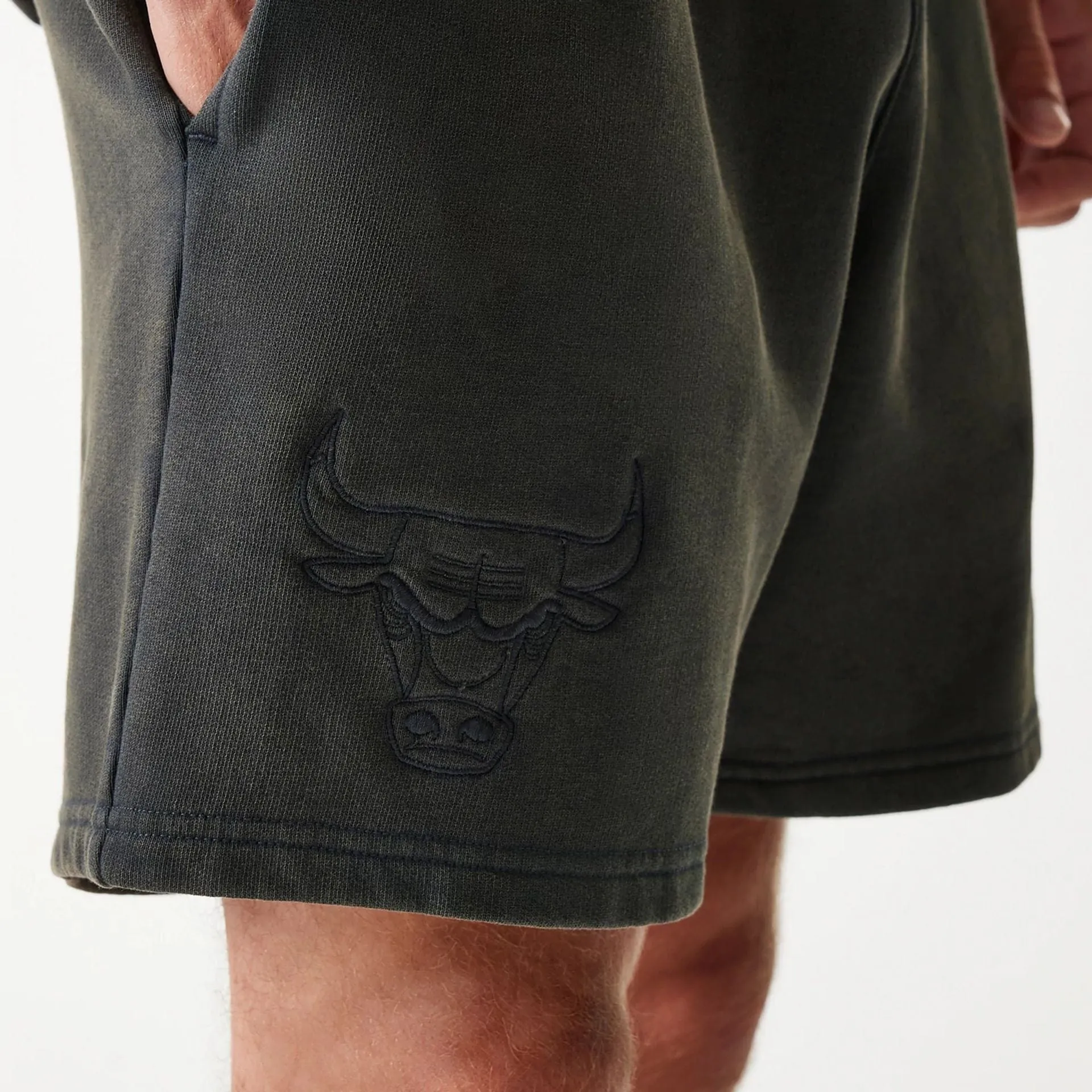 club wear Stretchable Chicago Bulls NBA Washed Grey Shorts
