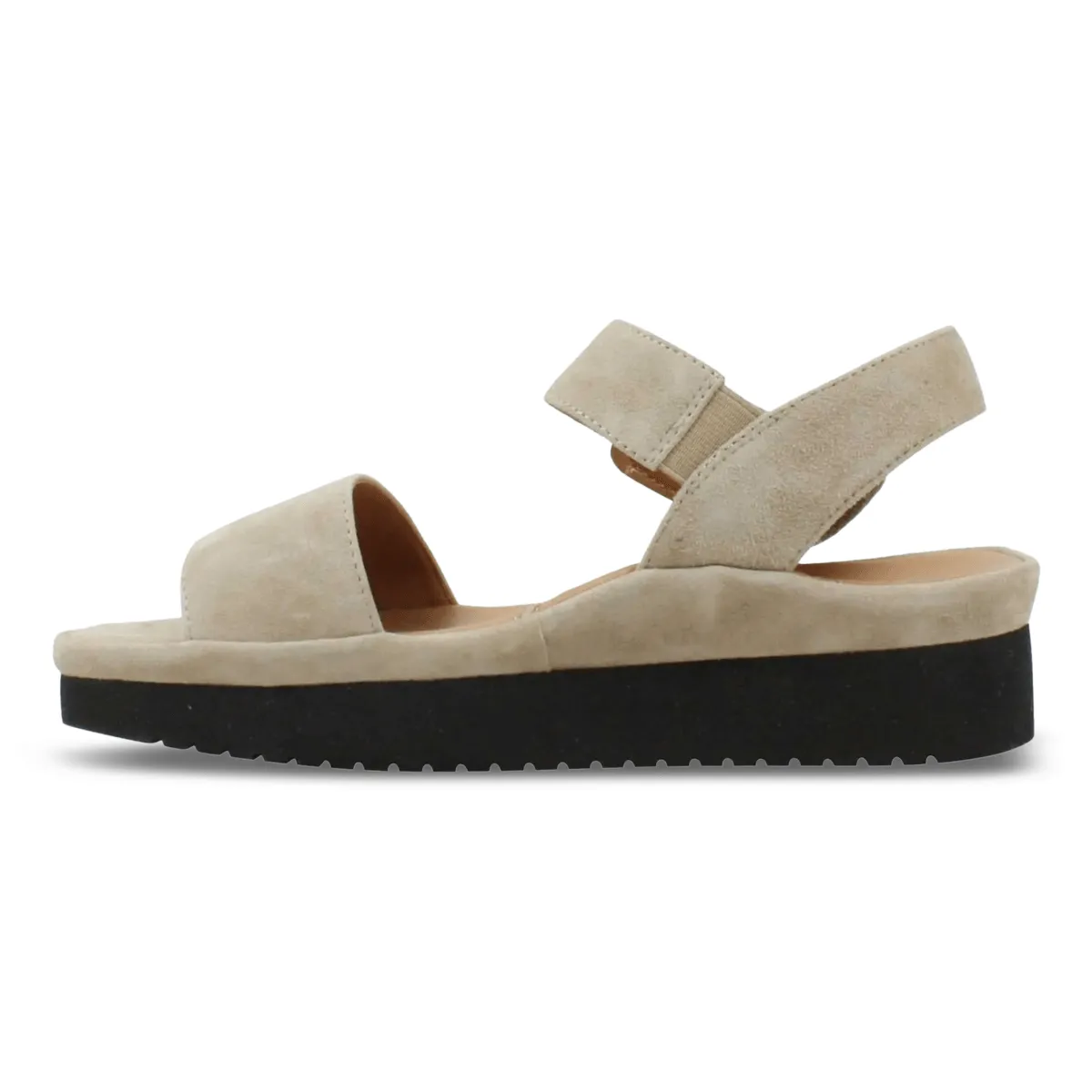 L'Amour Des Pieds Women's Abrilla Taupe Suede Everyday Shoes