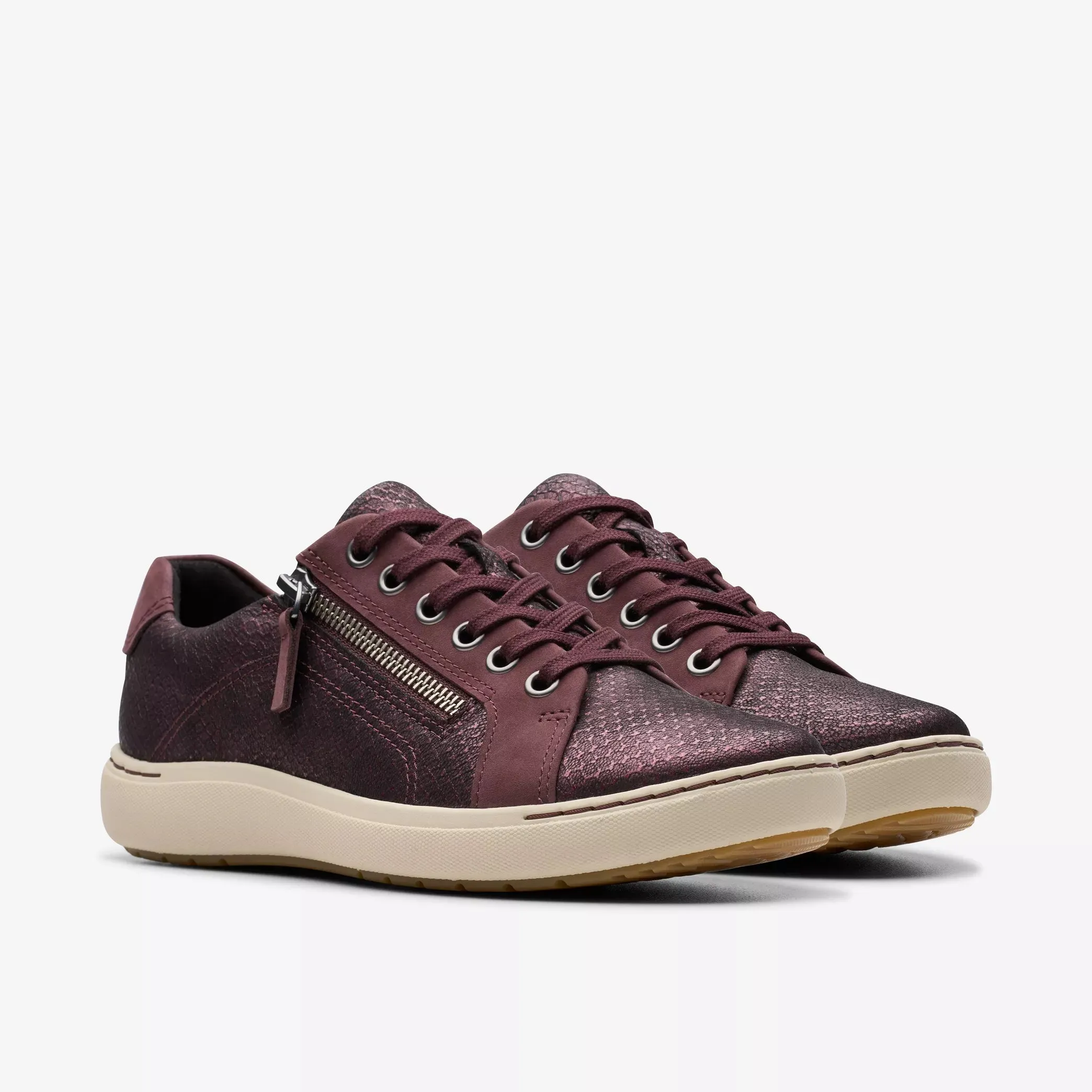 Clarks Nalle Lace Wine 79966 Deep Shade
