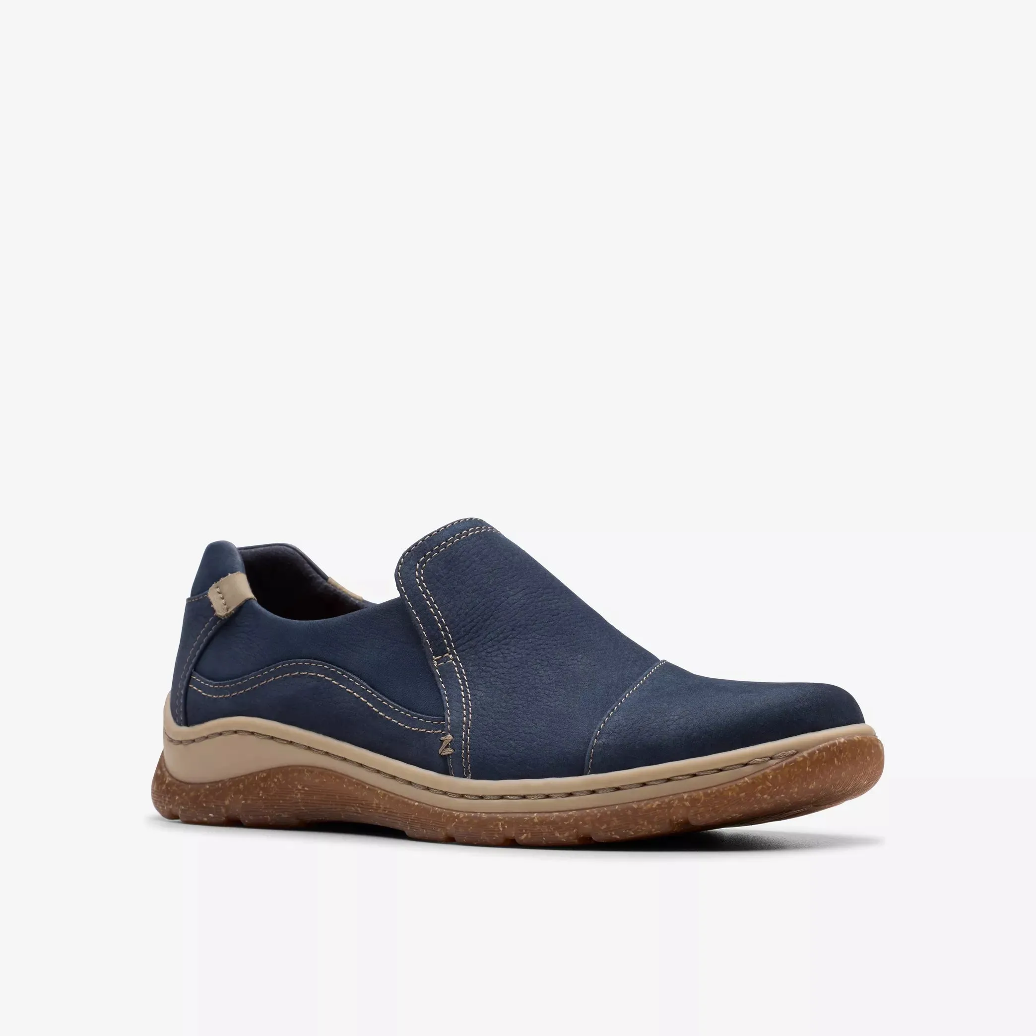 Clarks Orlene Slip Navy Nubuck 82987 Thermoplastic Frame