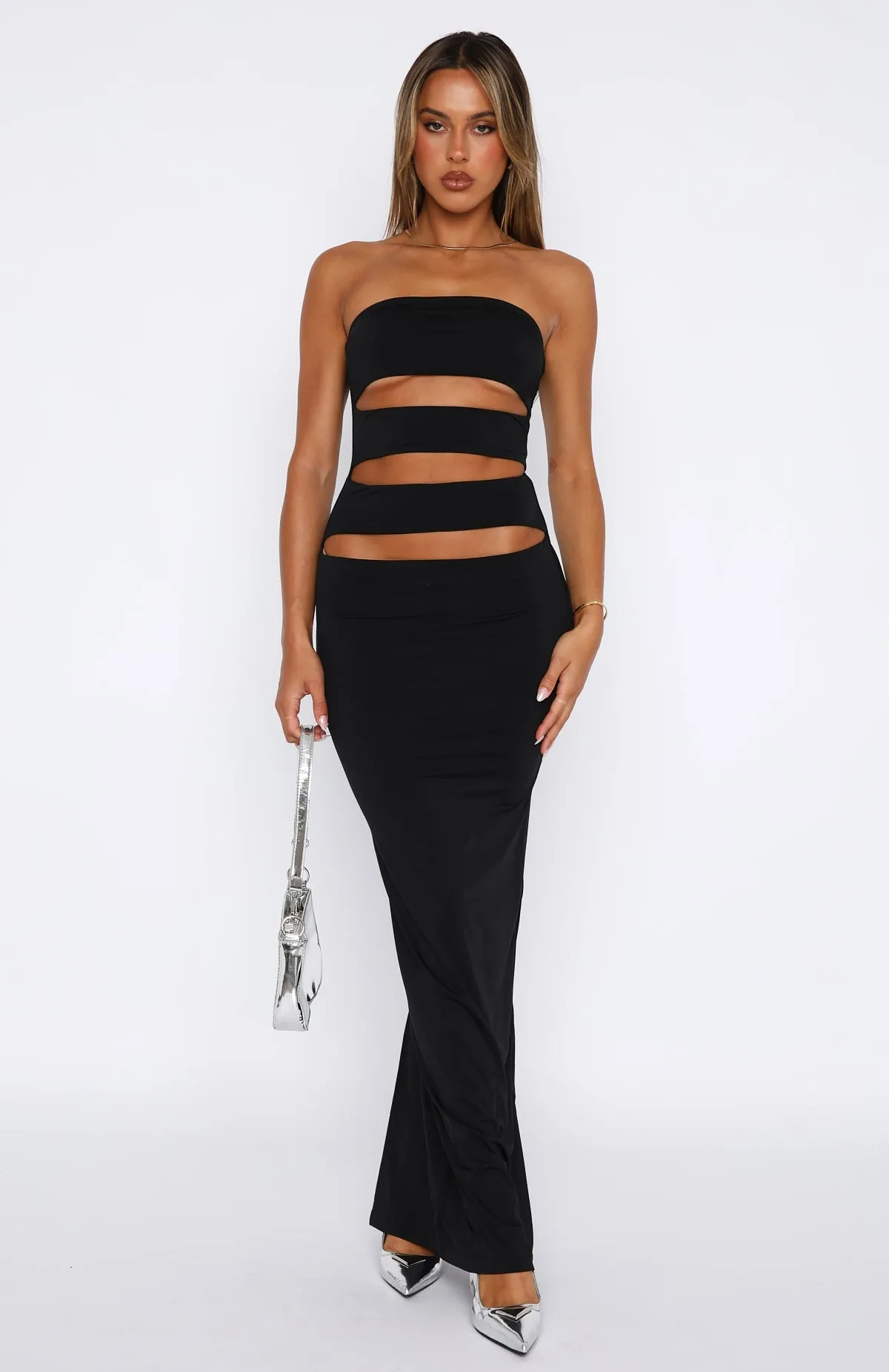 Midnight Rain Maxi Dress Black Smile Glow