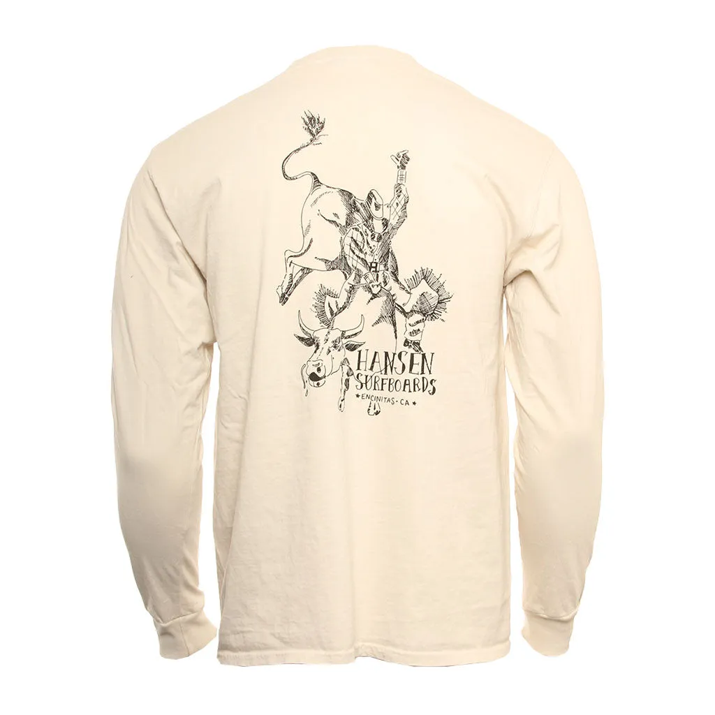 Hansen Mens Shirt Riding Bull Long Sleeve Light and Soft Relaxed Everyday Wear