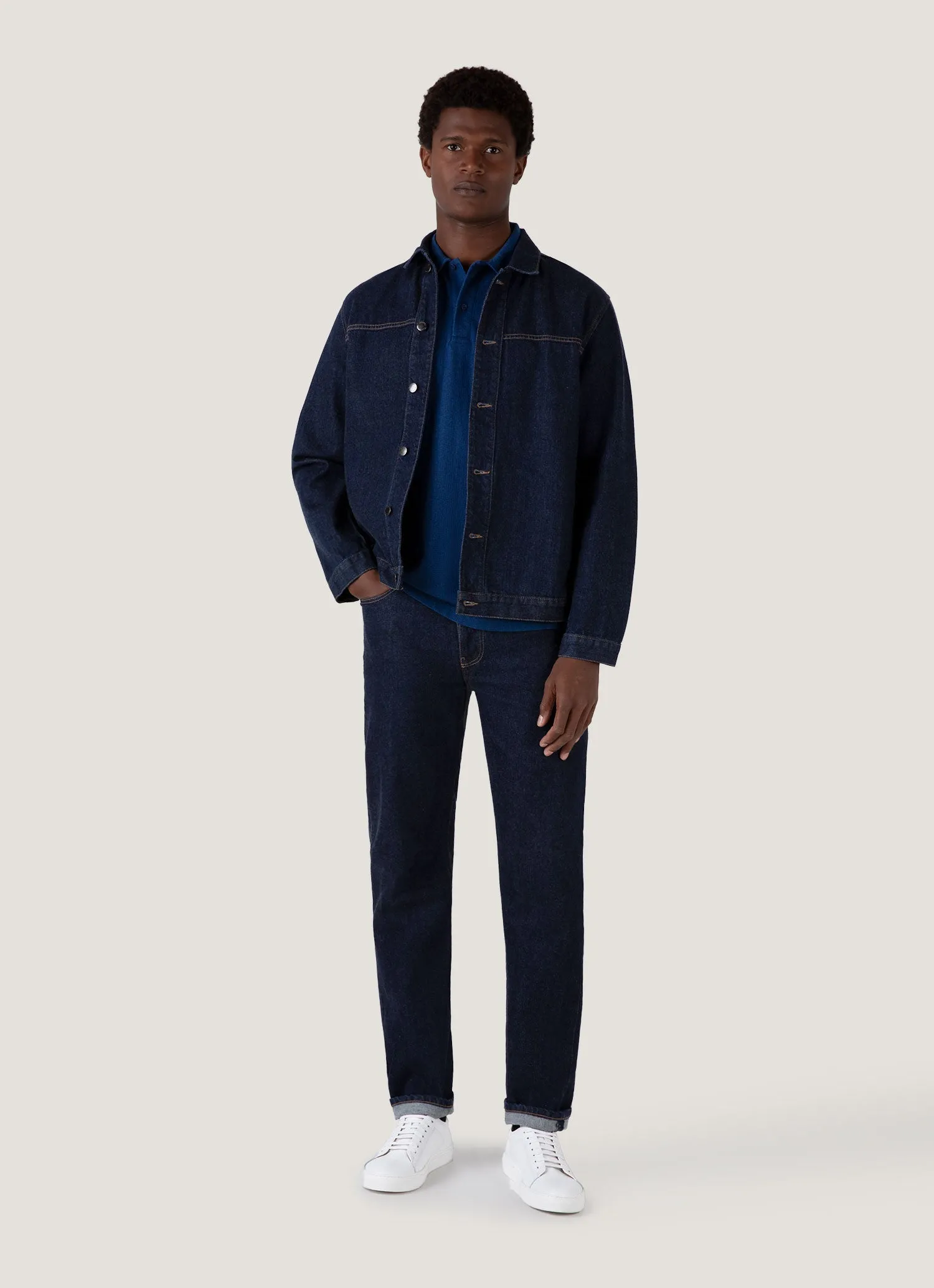 Men's Riviera Polo Shirt in Real Indigo Active Layer