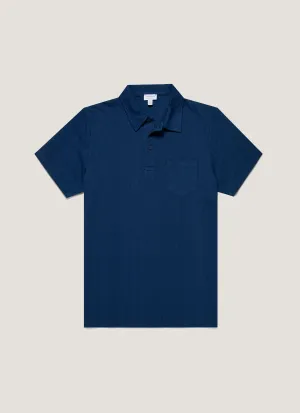 Men's Riviera Polo Shirt in Real Indigo Layered Comfort Chic And Comfortable