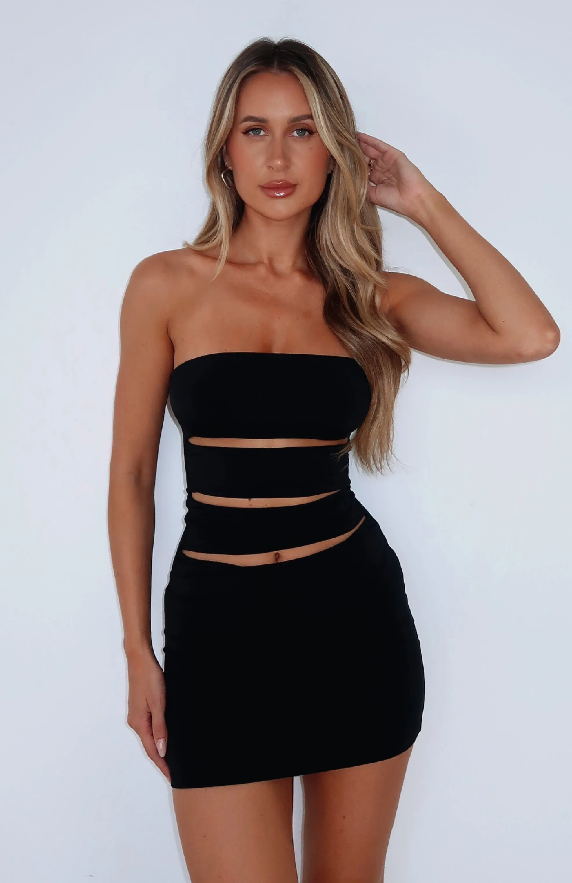Picture To Burn Mini Dress Black Sharp Look