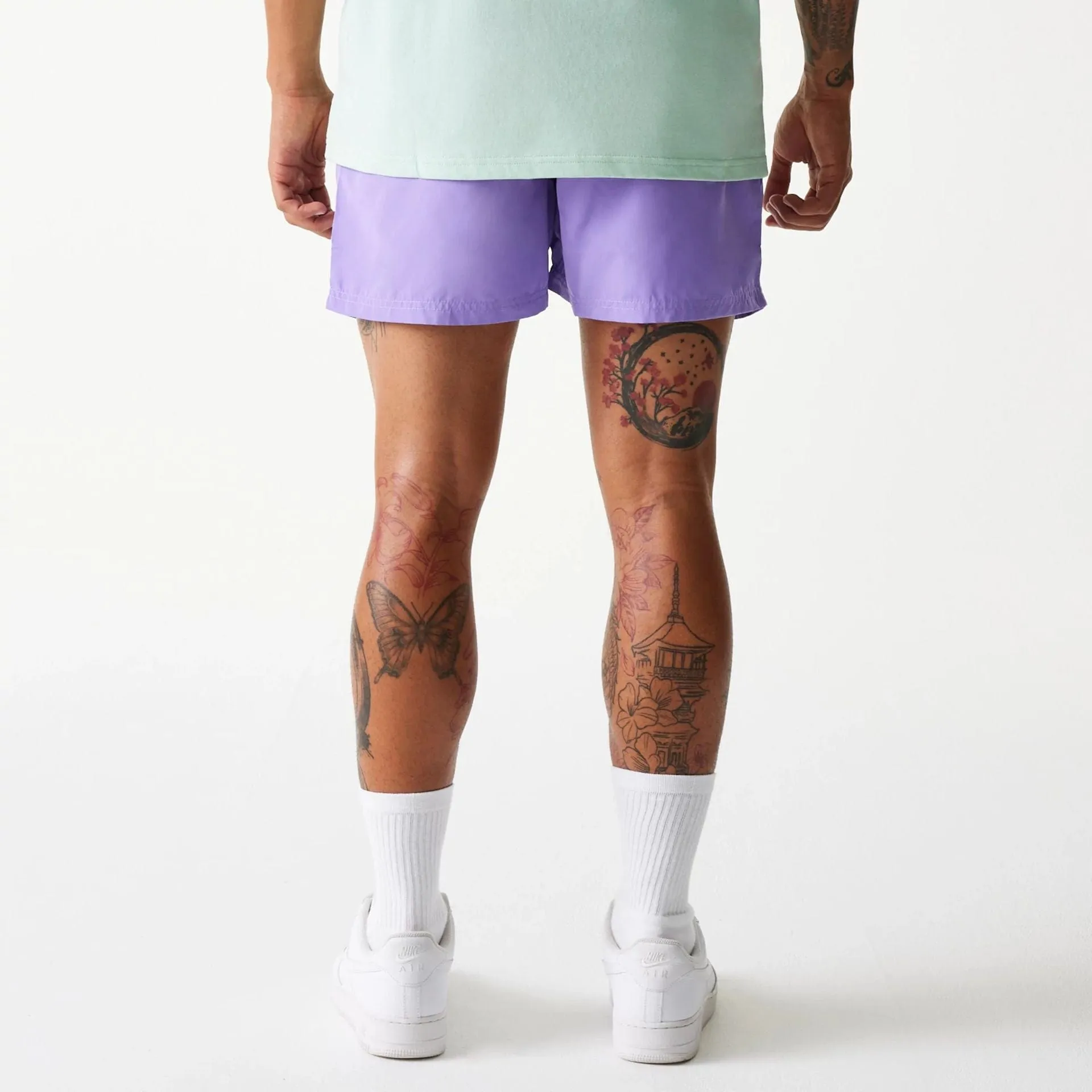 Reinforced Stress Points Elastic waist New Era Purple Swim Shorts