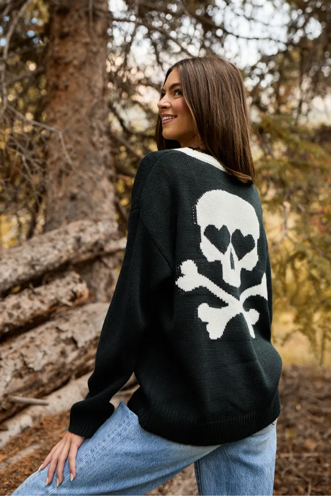 Annabelle Black and White Skull Cardigan SALE Stylish Protection