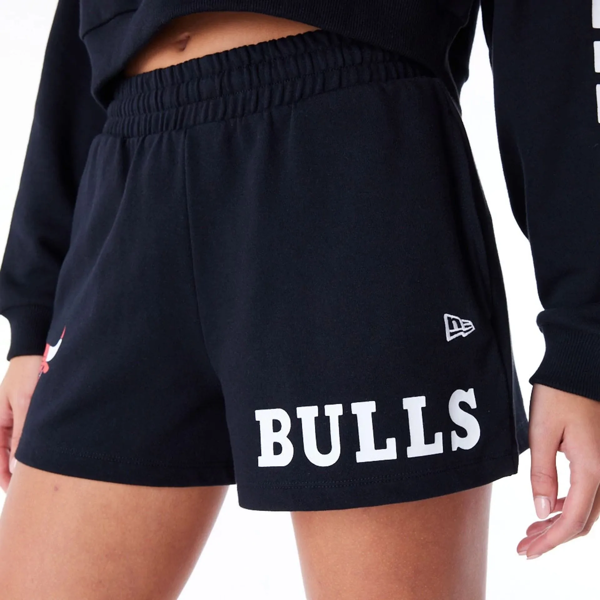 Fitted Design Flame Retardant Coating Chicago Bulls Womens NBA Wordmark Black Shorts