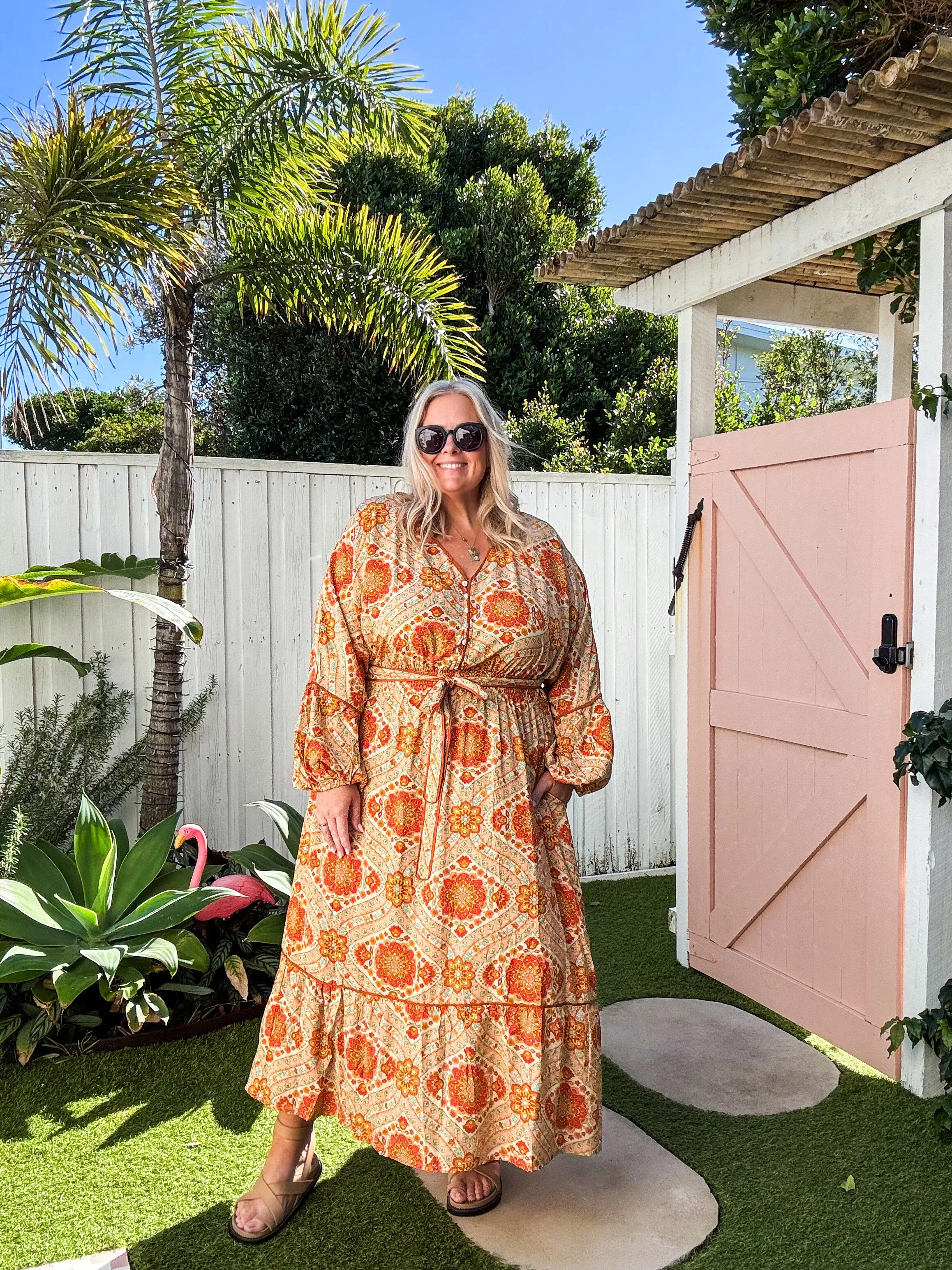 Cherry Blossom Dress in Aquarius Casual Feel Sheer Light