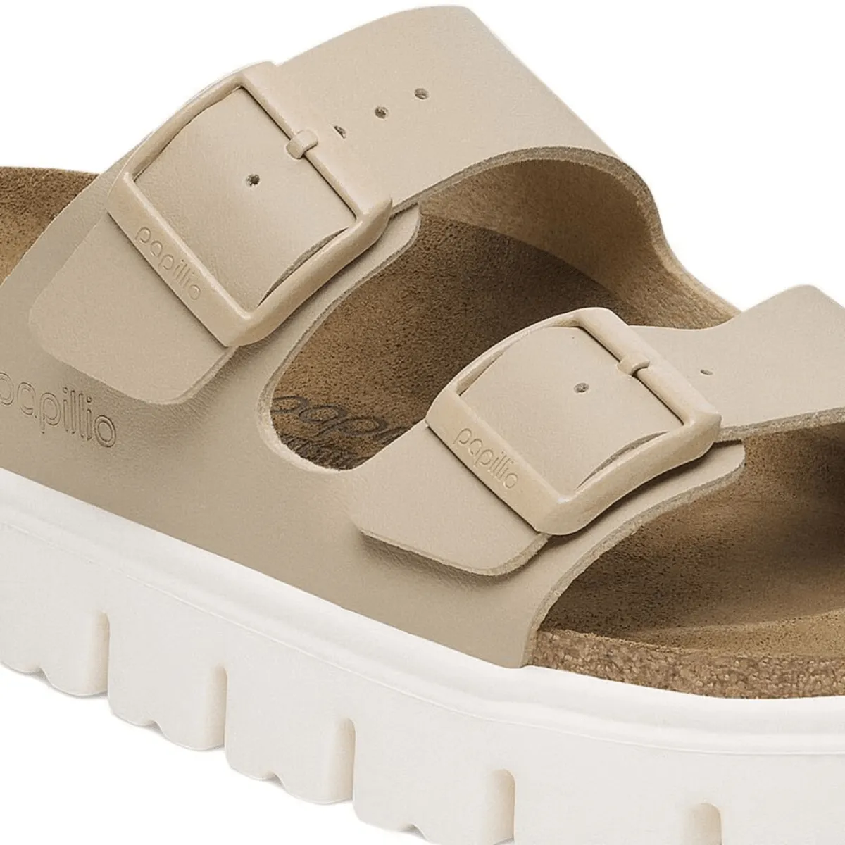 Lounge Fit Birkenstock Women's Arizona Chunky Birko-Flor Sandcastle