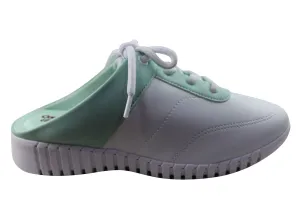 Zip Up Closure Comfortflex Whirl Womens Comfortable Closed Toe Open Back Mules