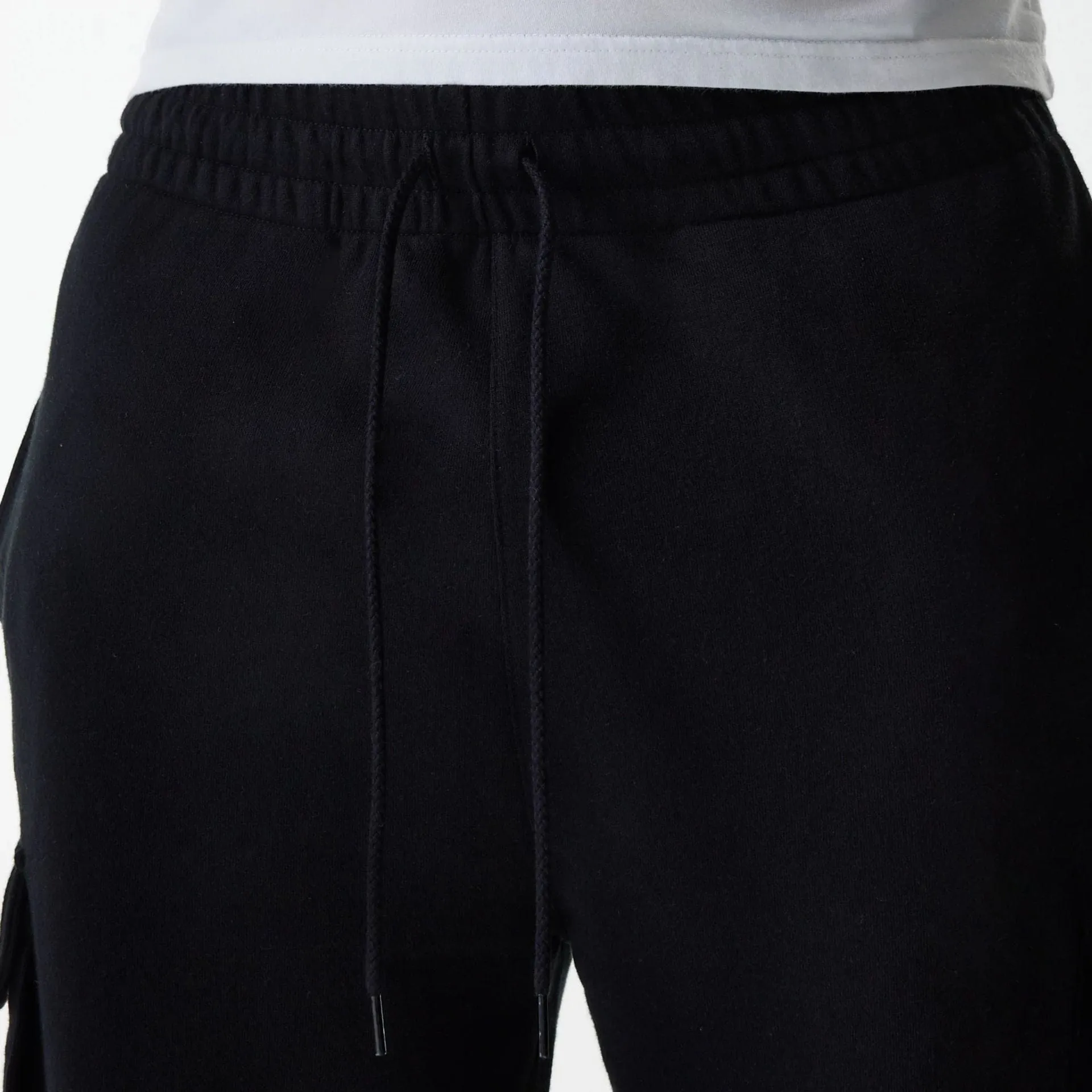 Gusseted Crotch Premium Quality New Era Black Cargo Joggers