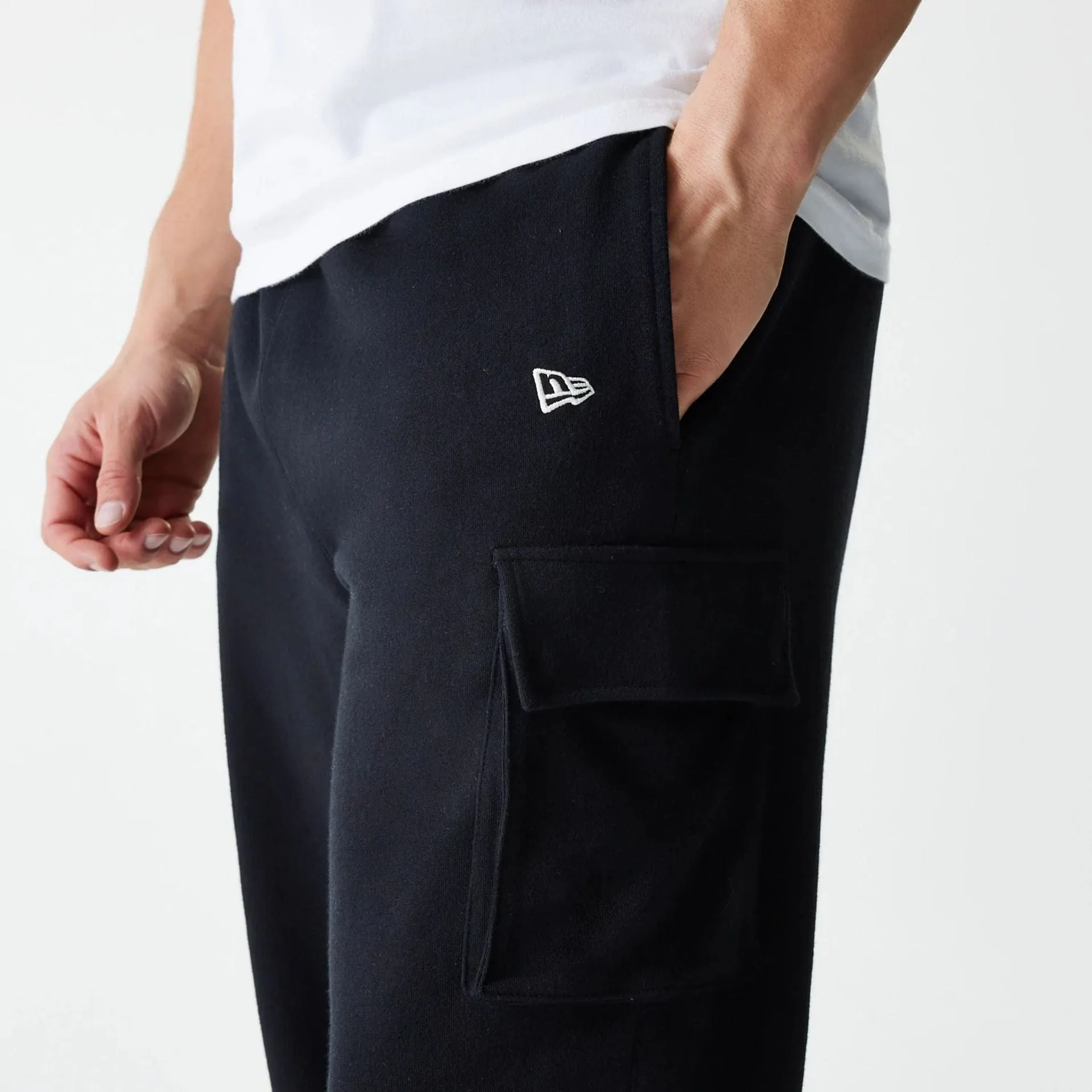 New Era Black Cargo Joggers Cozy Wear