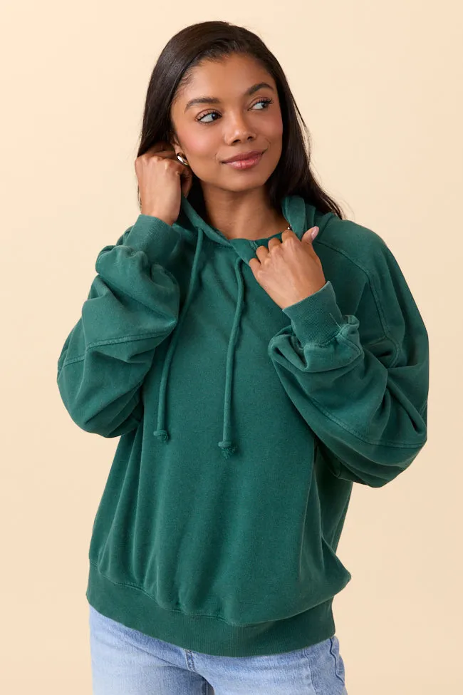 Tammie Dark Green Long Sleeve Oversized Hooded Pullover SALE Functional Fashion Windproof Fabric