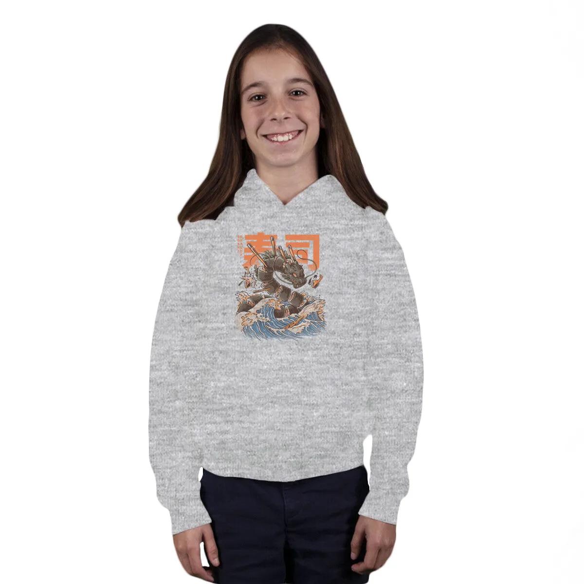 Soft Hoodie Great Sushi Dragon