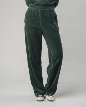 Smart Layering Heat Friendly Corduroy Oversized Pants Forest Green