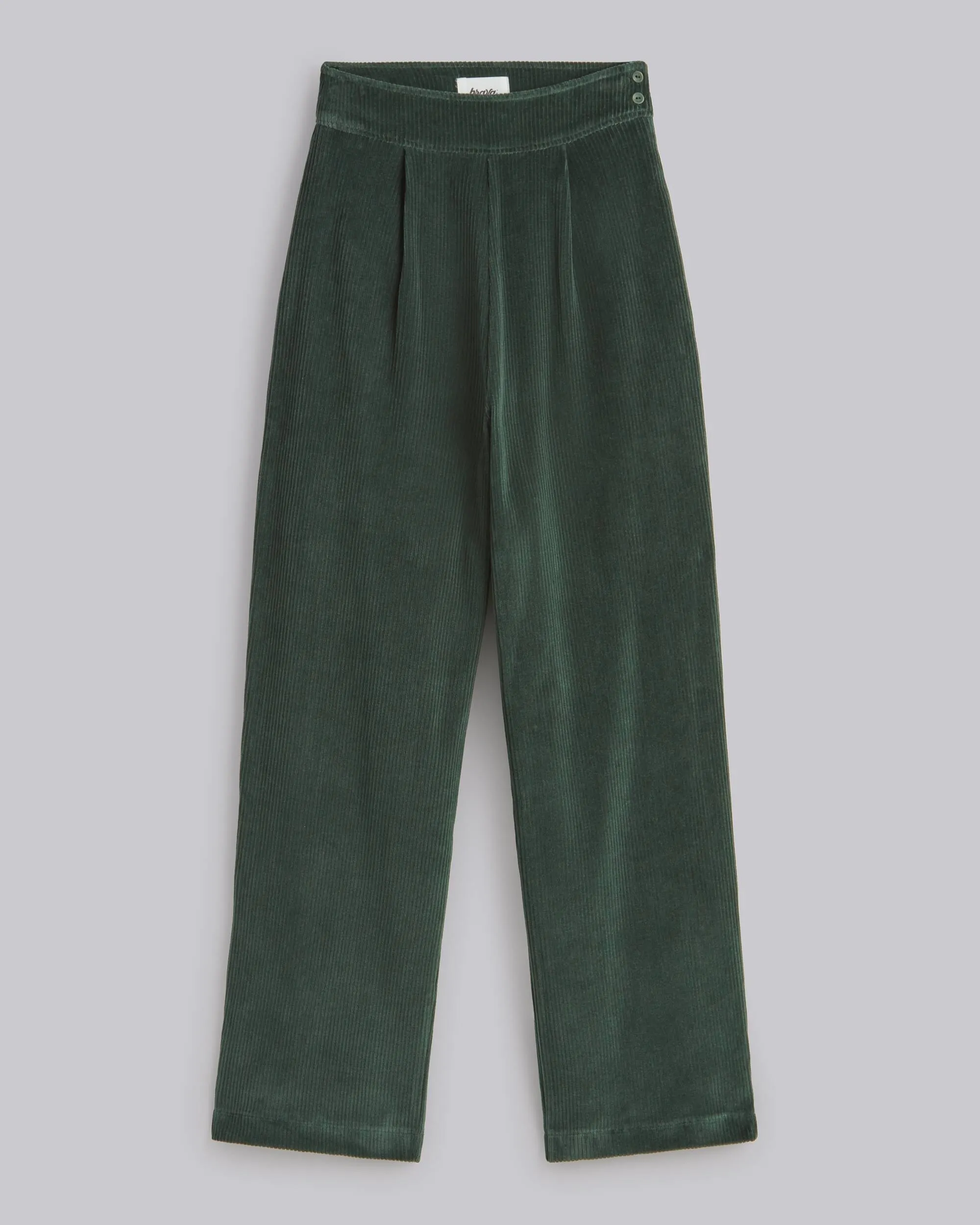 Corduroy Oversized Pants Forest Green Tight Fit