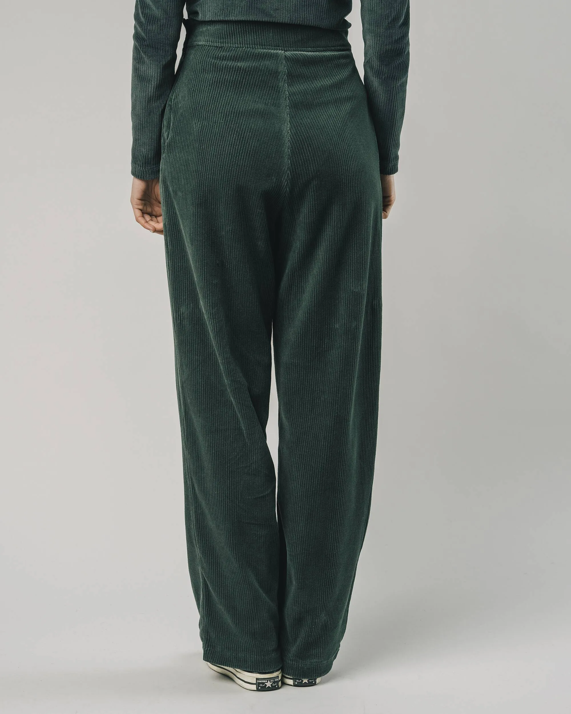 Corduroy Oversized Pants Forest Green UVProtectionCoating