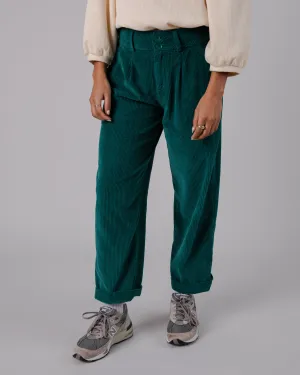 Casual Movement Corduroy Pleated Pants Sailing Green
