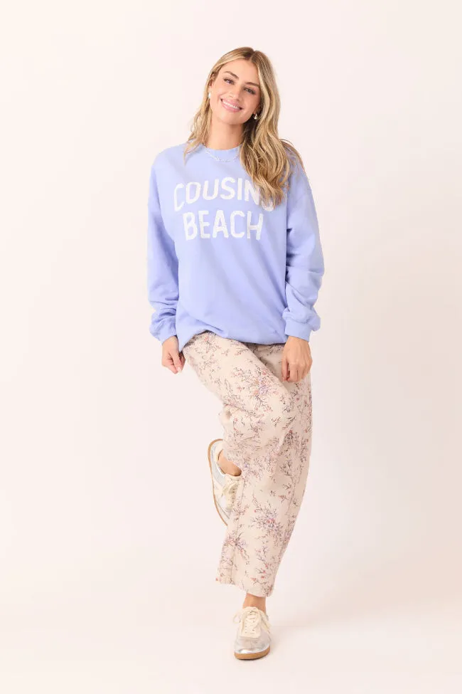 Cousins Beach Periwinkle Graphic Sweatshirt Rain Proof