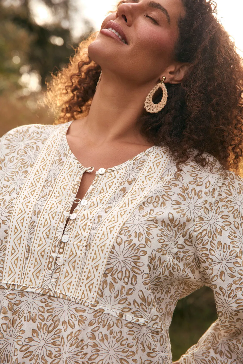 Flawless Waistband Fit Bonnie Umbrella Dress in Savanna