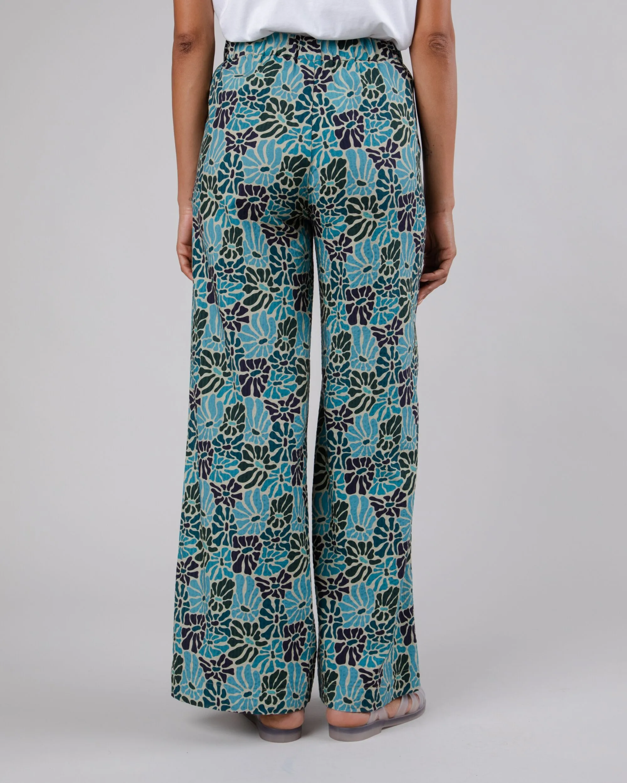 ErgonomicArticulatedDesign Spring Wide Leg Pants Blue