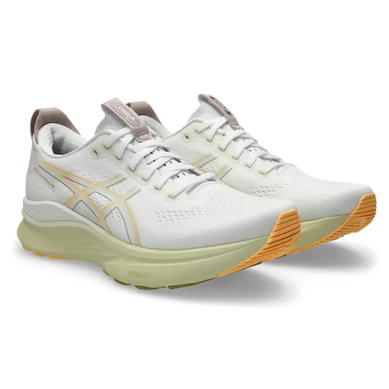 Responsive Cushion Asics Mens Trainer Gel Kayano 32 White/Orange Glow