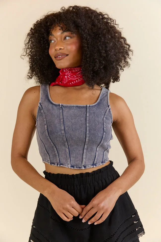 EasyCareMaterial Dallas Daydreams Denim Corset SALE