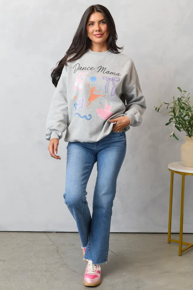 Dance Mama Icons Light Grey Graphic Sweatshirt NoRubEdging Light Sweatshirt