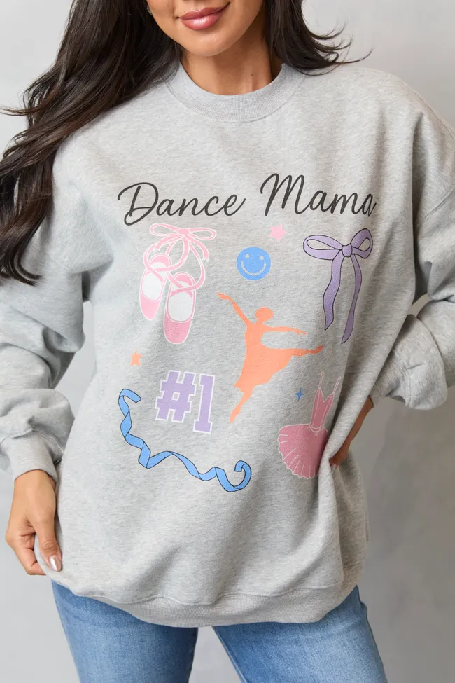 Rugged shoes Dance Mama Icons Light Grey Graphic Sweatshirt