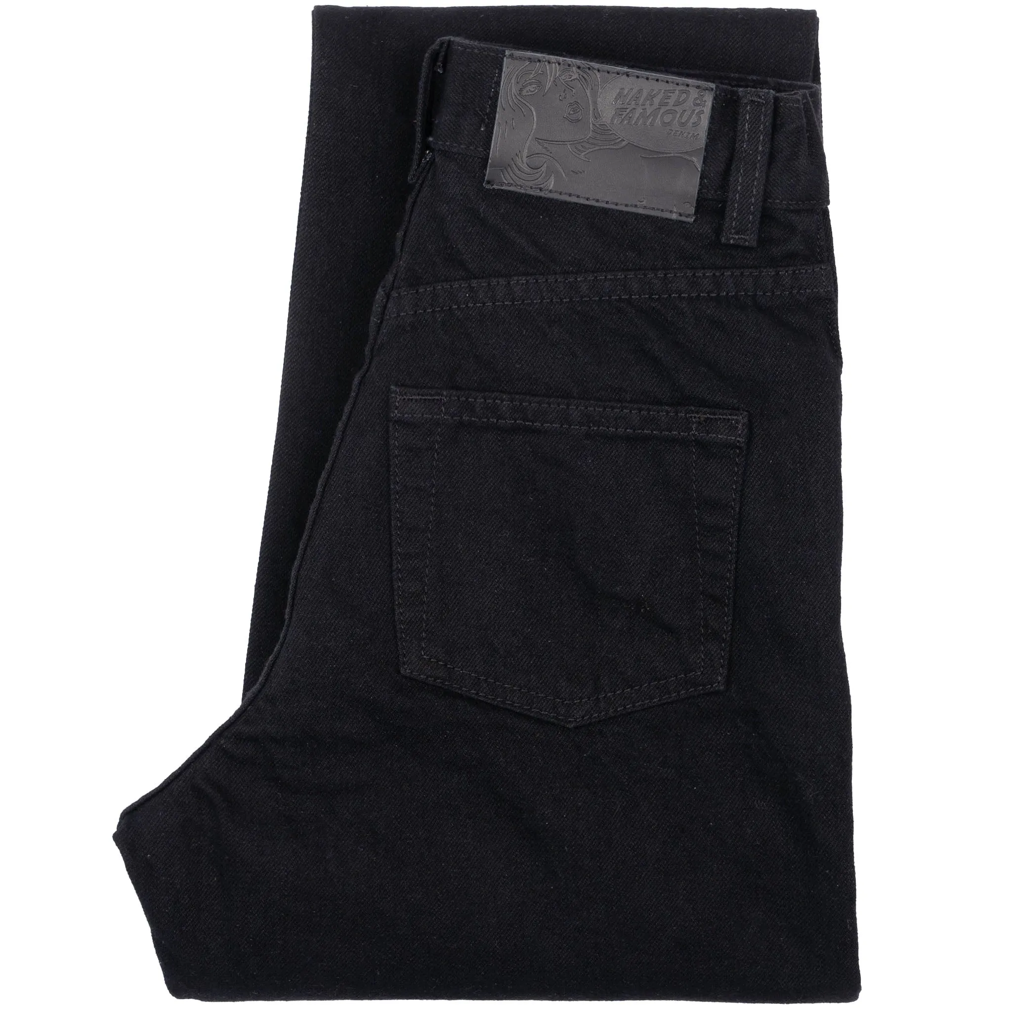 Super Girl - Solid Black Selvedge Washed - Black Basic Necessity City Walk Comfy Weekend Getaway