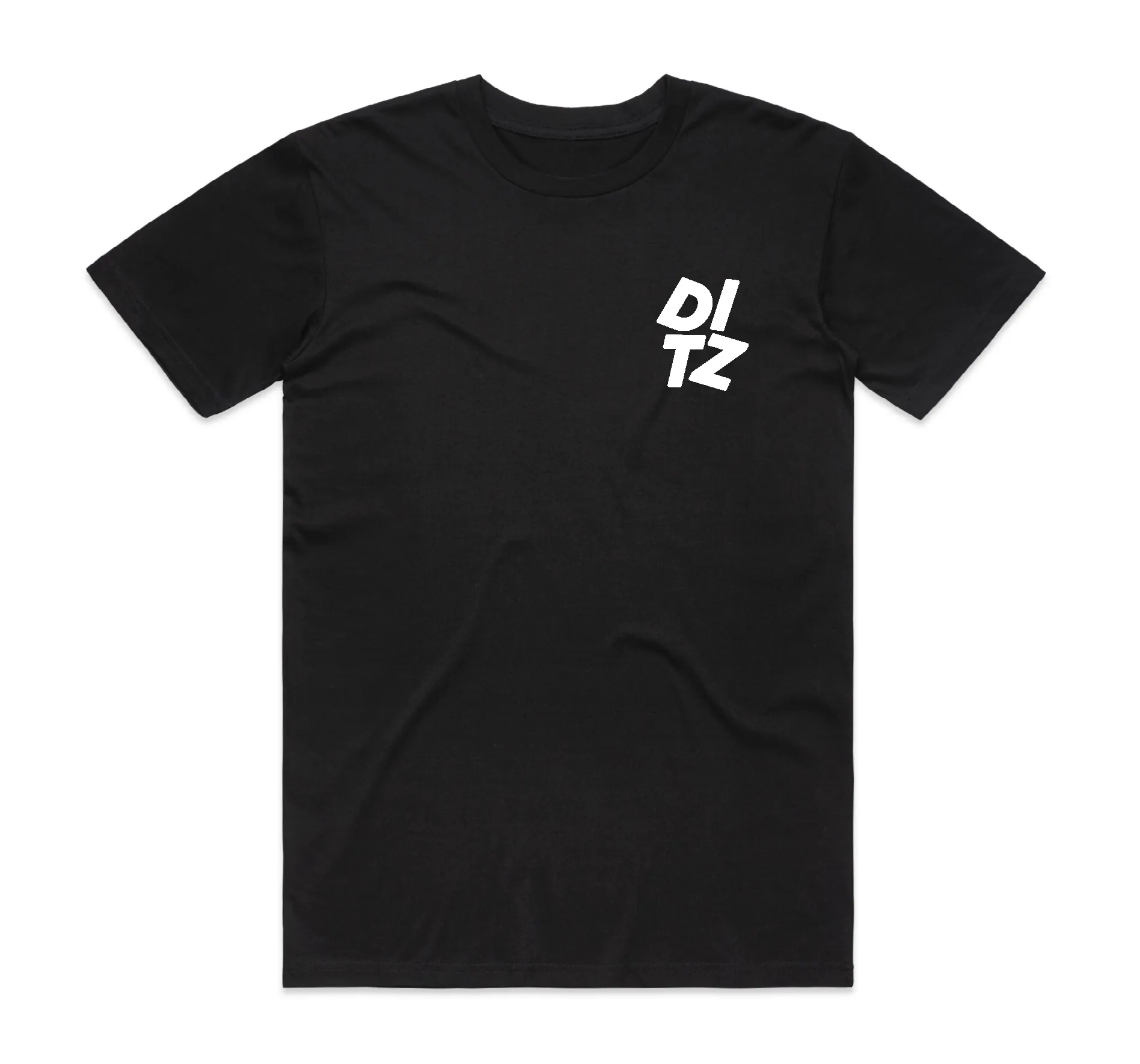 Smart Design Comfy Design Wear DITZ Pocket Logo Black T-Shirt