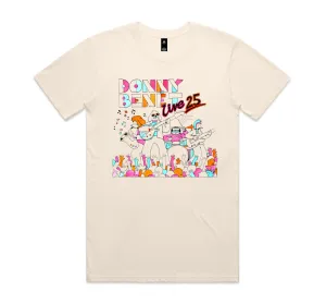 Casual Layer Look Stretchable Fabric Donny Ben??t Tour 2025 T-Shirt