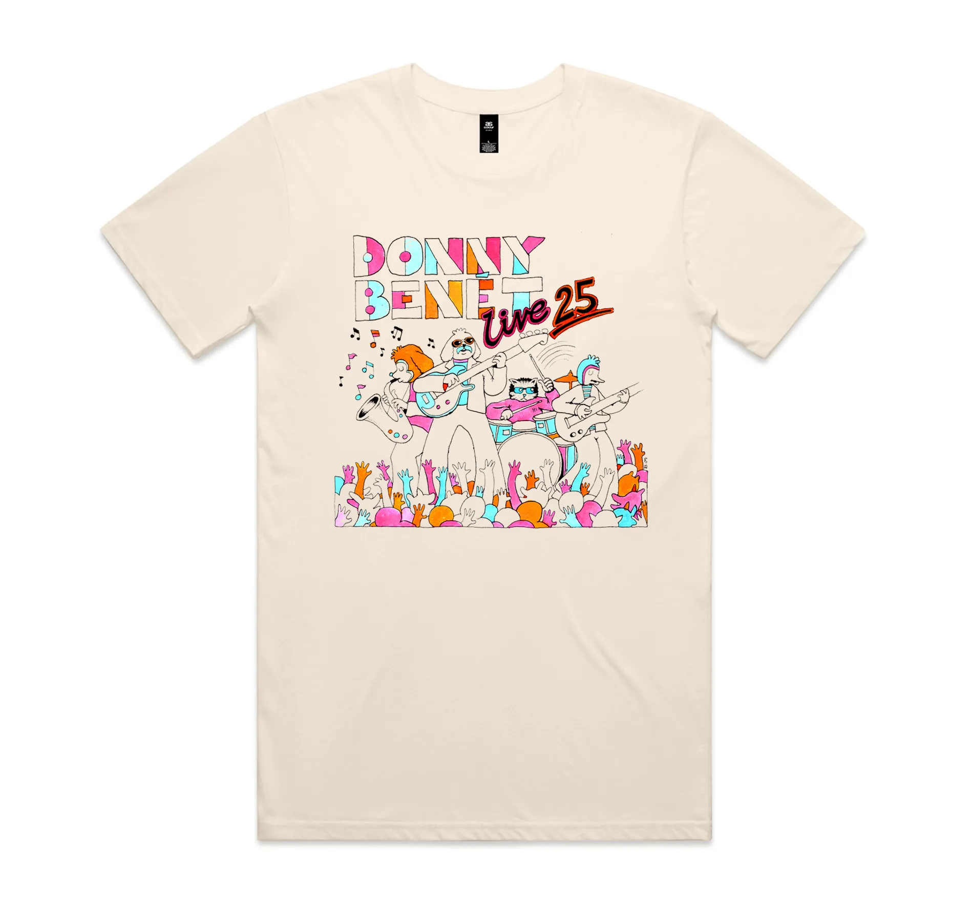 Casual Layer Look Stretchable Fabric Donny Ben??t Tour 2025 T-Shirt