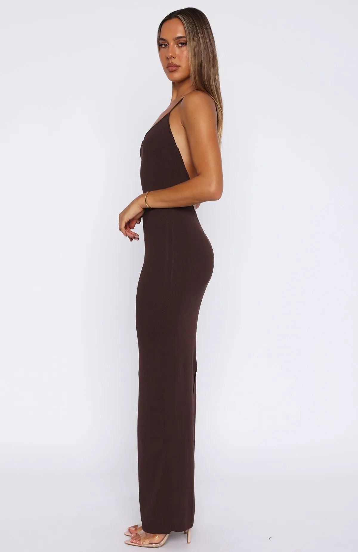 Comfort Waist Fit Day Chic Don't Need Permission Maxi Dress Chocolate